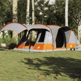 VidaXL Cort de camping tunel 5 persoane, gri/portocaliu, impermeabil