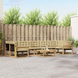 vidaXL Set de canapele de exterior 8 pcs Alb și Bej 79 x 79 x 37 cm 3388511