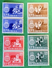 TIMBRE ROMANIA MNH LP555/1963 Camp.mond.impotriva foametei-Serie &icirc;n pereche