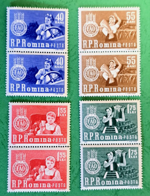 TIMBRE ROMANIA MNH LP555/1963 Camp.mond.impotriva foametei-Serie &amp;icirc;n pereche foto