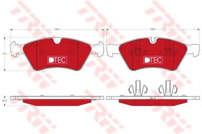 Set placute frana,frana disc MERCEDES R-CLASS (W251, V251) (2006 - 2016) TRW GDB1642DTE foto