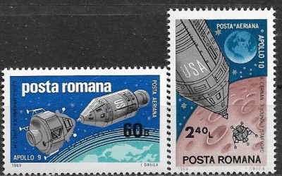 C1782 - Romania 1969 - Cosmos 2v.neuzat,perfecta stare foto