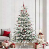 vidaXL Brad de Crăciun artificial cu ramuri articulare Alb 240 cm 3395666