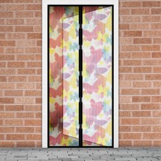 Perdea anti-tantari pt. usi cu inchidere magnetica- 100 x 210 cm , zFluturi colorati, foto