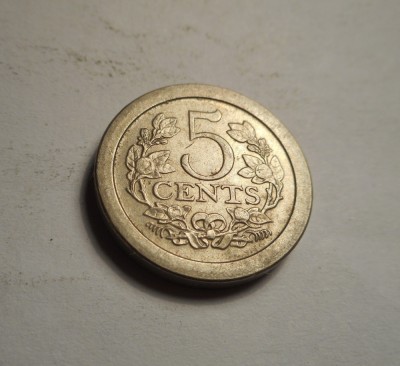 Olanda 5 Cents Centi 1909 AUNC UNC Rara foto