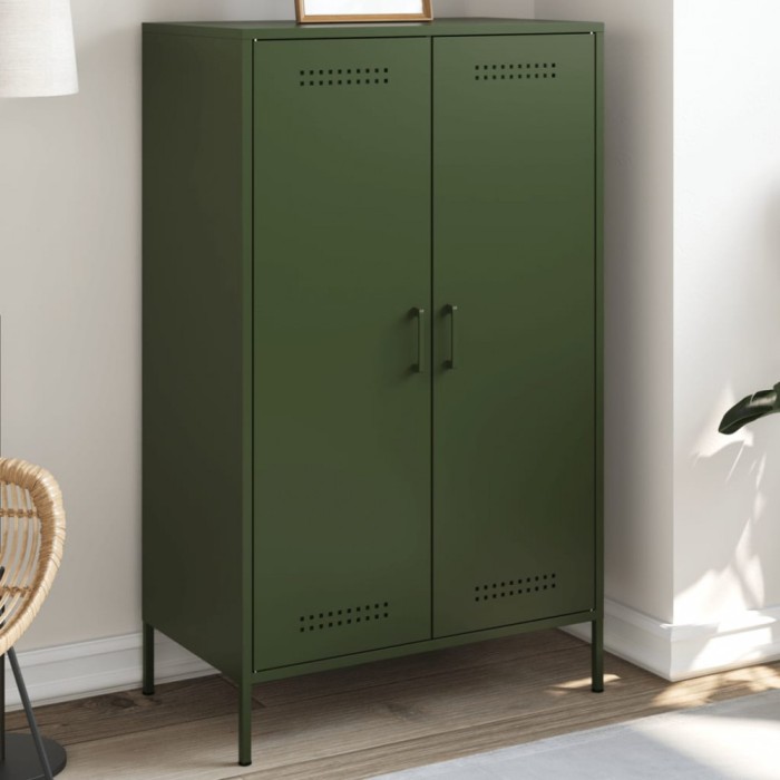vidaXL Dulap &icirc;nalt, verde măsliniu, 68x39x113 cm, oțel 842968