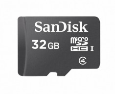 Micro secure digital card sandisk 32gb fara adaptor (pentru telefon) foto