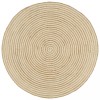 VidaXL Covor lucrat manual cu model spiralat, alb, 90 cm, iută