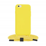 Cumpara ieftin Husa pentru iPhone 6 / 6S, Techsuit Crossbody Lanyard, Yellow