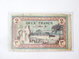 Rara! Tunisia Protectorat Francez 2 Francs 1943,bancnota din imagini(uzata) la cel mai mic pret