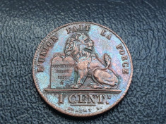 Moneda 1 centime 1912 Belgia patina frumoasa foto