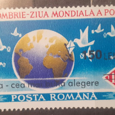 Romania 1994 LP 1357 , 9 oct. ziua mondiala a Postei supratipar 1v. mnh