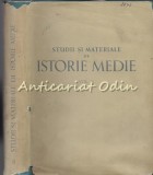 Studii si Materiale Istorie Medie II, Barbu Cimpina, 1957, 540 pagini, Bucuresti, Academiei RPR, Cartonata