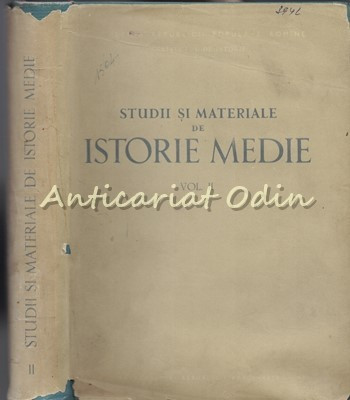 Studii Si Materiale De Istorie Medie II - Barbu T. Cimpina foto