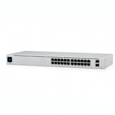 SWITCH PoE UBIQUITI &amp;amp;quot;UNIFI SWITCH24&amp;amp;quot;port Gigabit x 24 SFP SFP x 2 managed rackabil carcasa metalica &amp;amp;quot;USW-24-POE&amp;amp;quot; foto