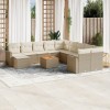 VidaXL Set canapele de grădină cu perne, 12 piese, bej, poliratan 3224420