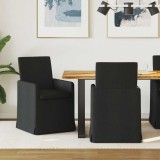 vidaXL Scaune de dining 2 pcs Negru 57 x 67 x 95 cm țesătură 42017905