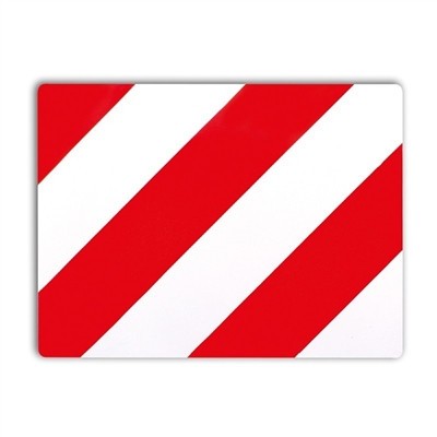 PLACA TRANSPORT AGABARITIC 40X30 CM STANGA PROFIL PVC HICO 64800 foto