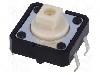 Microintrerupator, 12x12mm, OFF-(ON), SPST-NO, OMRON OCB - B3F-4050