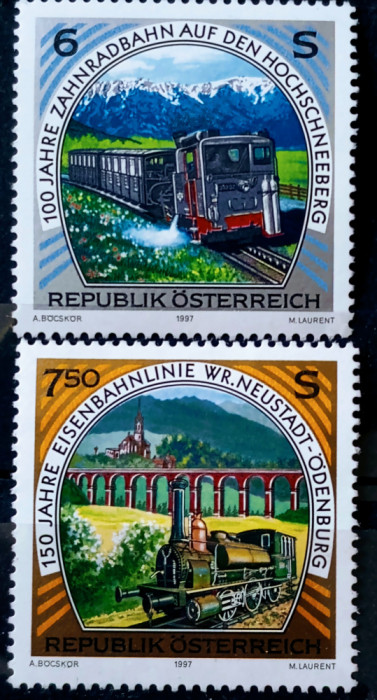 Austria 1997 transporturi tren locomotiva serie 2v. Nestampilata