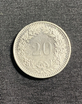 Moneda 20 rappen 1988 Elvetia foto