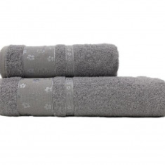 Set 2 Prosoape Spring Grey 50x100 si 70x140 cm (Bumbac 100%)