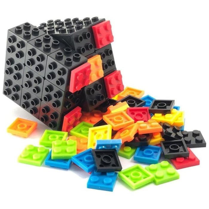 Cub tip Rubik FanXin Color Brick Cube 3x3x3, jucarie educativa
