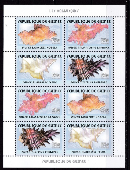 Guineea 2001 fauna marina MI 3382-3385 kleib. MNH w56