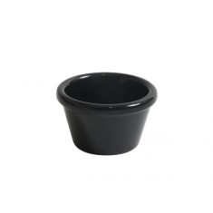 Set 6x Bol rotund din melamina neagra, cca 40 ml