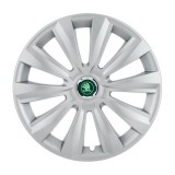 Set 4 Capace Roti Autohelix MSA&reg; potrivite jantelor de 15 inch, pentru Skoda Verde model Delta Gray