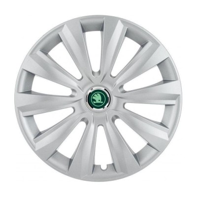 Set 4 Capace Roti Autohelix MSA&amp;reg; potrivite jantelor de 15 inch, pentru Skoda Verde model Delta Gray foto