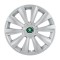 Set 4 Capace Roti Autohelix MSA&reg; potrivite jantelor de 15 inch, pentru Skoda Verde model Delta Gray