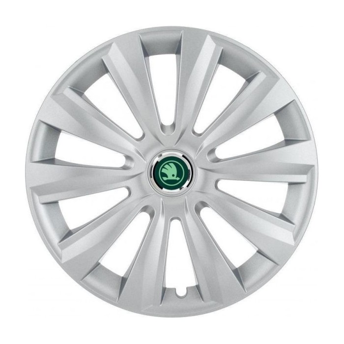 Set 4 Capace Roti Autohelix MSA&reg; potrivite jantelor de 15 inch, pentru Skoda Verde model Delta Gray
