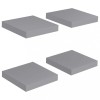 Rafturi de perete, 4 buc., gri, 23 x 23,5 x 3,8 cm, MDF, DKD Home Decor