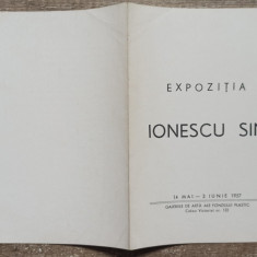 Pliant expozitia de pictura Ionescu Sin 1957