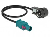 Cablu antena FAKRA Z la ISO plug RG-174 30cm Negru, Delock 85722
