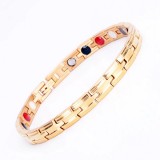 Bratara magnetica din otel inoxidabil, gold, model SY073QJ