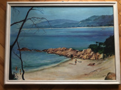 Tablou,pictura in ulei pe panza,tema marina,Mediterana foto