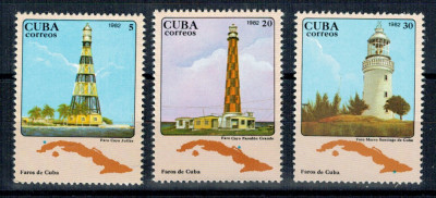 Cuba 1982 - Faruri, serie neuzata foto