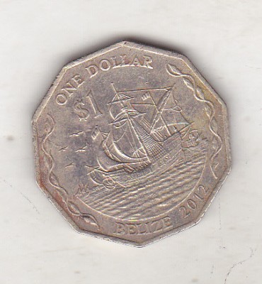 bnk mnd Belize 1 Dollar 2012 foto