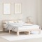 vidaXL Cadru de pat cu headboard Maro 160 x 200 cm Lemn masiv de pin 872644