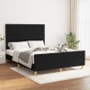 VidaXL Cadru de pat fără saltea, negru, 140x190 cm, textil 3125132