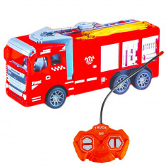 Camion de jucarie cu telecomanda, pompieri, 22 x 7,5 x 10 cm, scara 1:24 foto