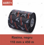 Ribon ARMOR Inkanto AXR7+, rasina (resin), negru, 110mmx450M, OUT