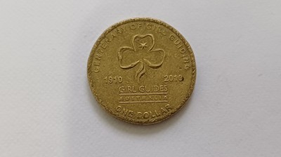 Australia-1 Dollar 2010-Cea de-a 100-a aniversare - Girl Guides foto