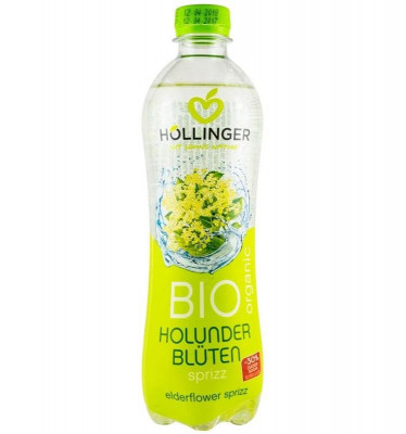 Suc Bio din Flori de Soc Carbogazos Hollinger 500ml foto