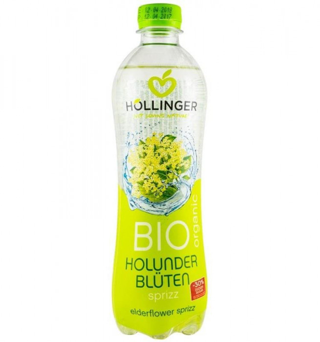 Suc Bio din Flori de Soc Carbogazos Hollinger 500ml