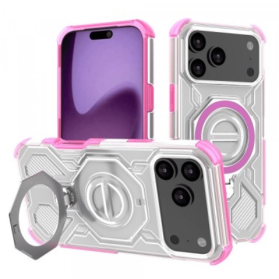 Husa pentru Apple iPhone 17 Pro Max, Techsuit, Carbon Shield Pro, Roz foto