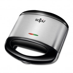 Sandwich Maker Sapir, 750 W, LED, placi grill, Argintiu foto