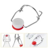 Set 100 capace pentru sticle cu inchidere cu clema metalica si dop ceramic cu